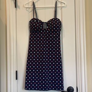 TOMMY BAHAMA Polka Dot Summer CoverUp Sundress Sz S Retro Swimwear Beach Resort
